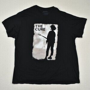 The Cure Mens Size 2XL Black Graphic Tee Robert Smith Band T-Shirt